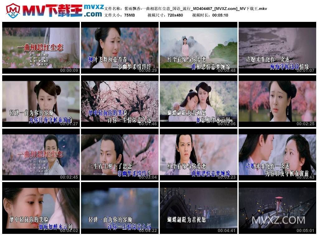 紫雨飘香-一曲相思红尘恋_国语_流行_MD404467